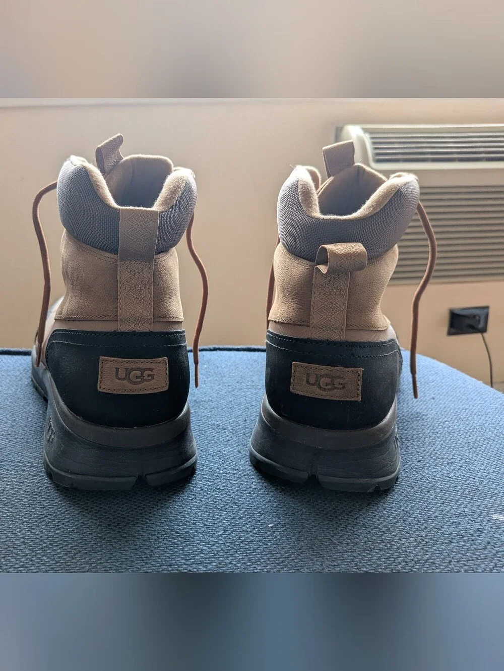 Men’s UGG Waterproof Leather Duck Boots - Tan / Brown / Black